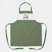 Baking Spirits Heldergroen vakantiepatroon Schort (Voorkant)