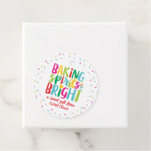 Baking Spirits Helderkleurige prinseskerst Bedankjes Labels