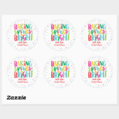 Baking Spirits Helderkleurige prinseskerst Ronde Sticker (Vel)