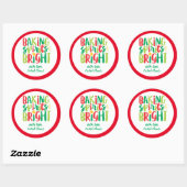 Baking Spirits met heldere feestelijke kerstbehand Ronde Sticker (Vel)
