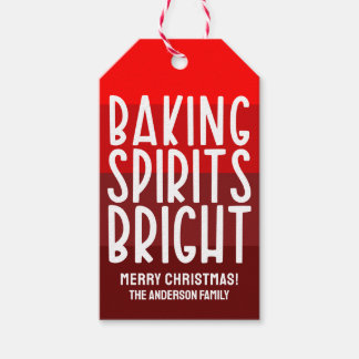 baking spirits | Rood gestreepte kerst Cadeaulabel