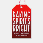 baking spirits | Rood gestreepte kerst Cadeaulabel (Achterkant)
