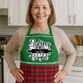 Baking-spirits voor heldere, aangepaste kerstmis schort