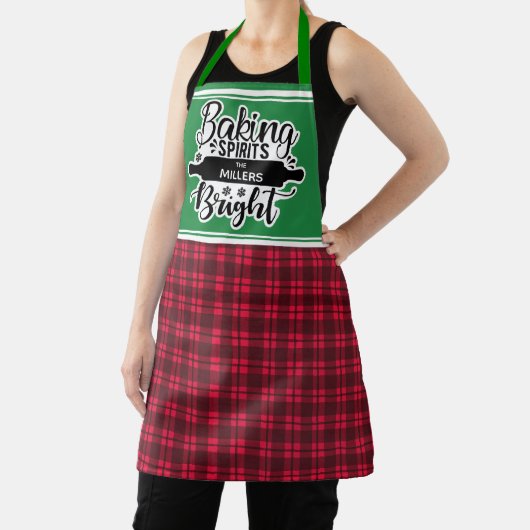 Baking-spirits voor heldere, aangepaste kerstmis schort (Insitu)