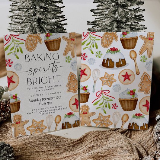 Baking Spirits voor kerstfeestmaal Kaart