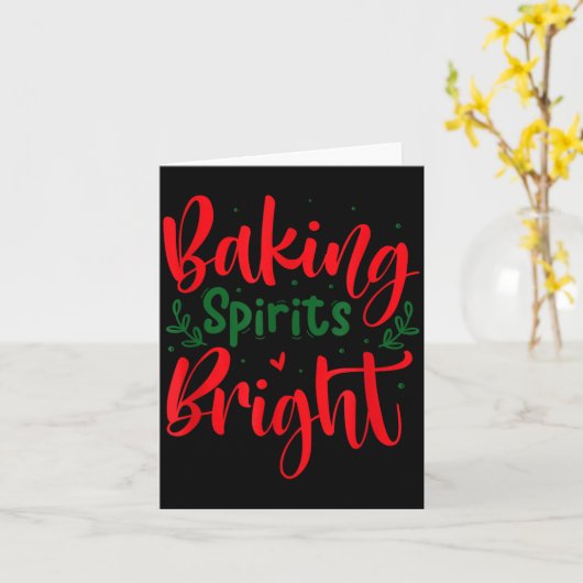 Baking Srits Bright Funny Christmas Kaart (Gele Bloem)