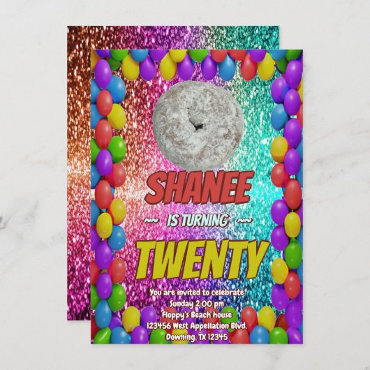 Baking Sweet Tooth Dessert Fun Party Invitation (Devant / Derrière)