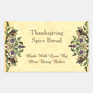Baking Thanksgiving Custom Cornucopia Sticker