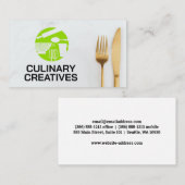 Baking Tools Logo | zilverwerk Visitekaartje (Voorkant / Achterkant)