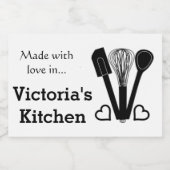 Baking Tools - Persoonlijke naam Voedselcontainer Etiket (Enkel label)