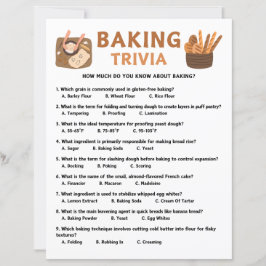 Baking Trivia Game