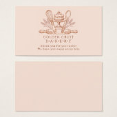 Baking Utensils Baker Bakery Thank You Insert (Devant & derrière)