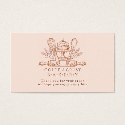 Baking Utensils Baker Bakery Thank You Insert (Devant)