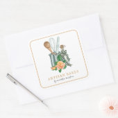Baking Utensils Baker Bakery Vierkante Sticker (Envelop)