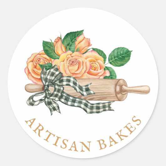 Baking Utensils Bakery Baker Ronde Sticker (Voorkant)