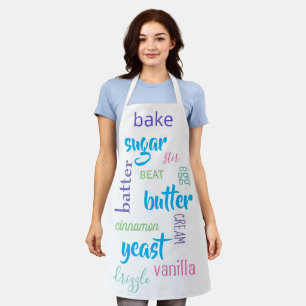 Baking Words Fun Kitchen Schort
