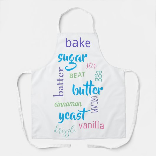 Baking Words Fun Kitchen Schort (Voorkant)