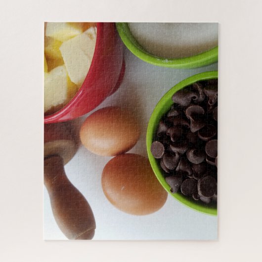 bakingrediënten met chocoladechips legpuzzel (Verticaal)