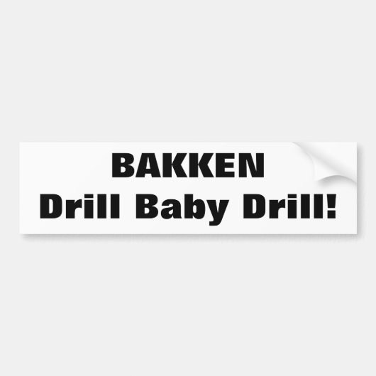 BAKKEN Bumpersticker (Voorkant)