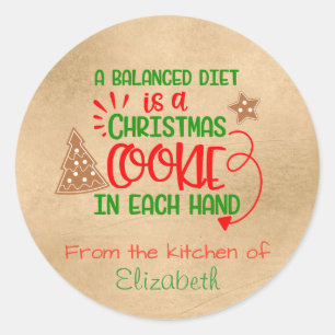 Bakken Cookie Holiday Kitchen Cadeau Label Kerst