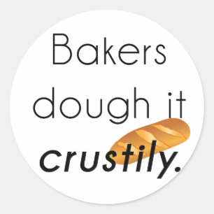 Bakken doen het! ronde sticker