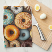 Bakken Donuts keukenhanddoek (Quarter Fold)