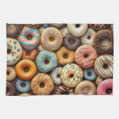 Bakken Donuts keukenhanddoek (Horizontaal)