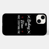 Bakken en wijn maken alles goed Case-Mate iPhone case (Achterkant (horizontaal))