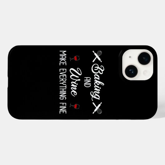 Bakken en wijn maken alles goed Case-Mate iPhone case (Achterkant (horizontaal))