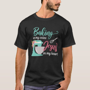 Bakken in Mijn Aderen Jesus in Mijn Hart Christeli T-shirt