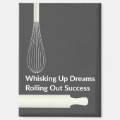 Bakken Inspirerend Bakkerij Pastry Chef Magneet (Voorkant)