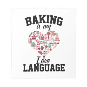 Bakken is mijn liefdestaal - Grappige bakker Notitieblok