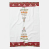 Bakken Kerstmis Herinneringen Wassail Candy Cane T Theedoek (Verticaal)