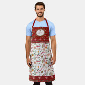 Bakken Kerstmisherinneringen Cookies Rode Waterver Schort (Gedragen)