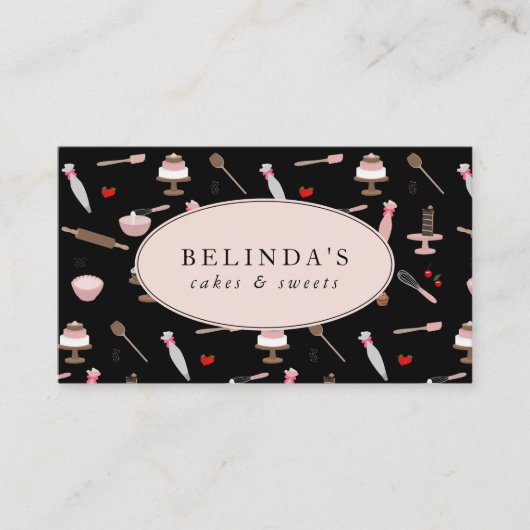 Bakken & Kookgerei Bakkerij Koken QR-code Visitekaartje (Voorkant)