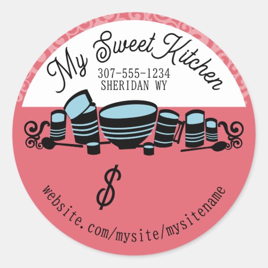 Bakken Mixing Bowl Cannisters Keuken Gift label .. (Voorkant)