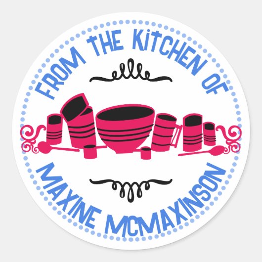 Bakken Mixing Bowl Cannisters Keuken Gift label .. (Voorkant)