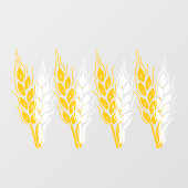 Bakken of cafe zakelijke tarweoren decoratief raamsticker (Vel)