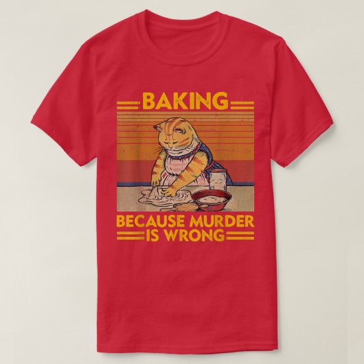 bakken omdat moord verkeerd is t-shirt (Design voorkant)