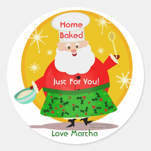 Bakken Santa Christmas Custom Stickers (Voorkant)