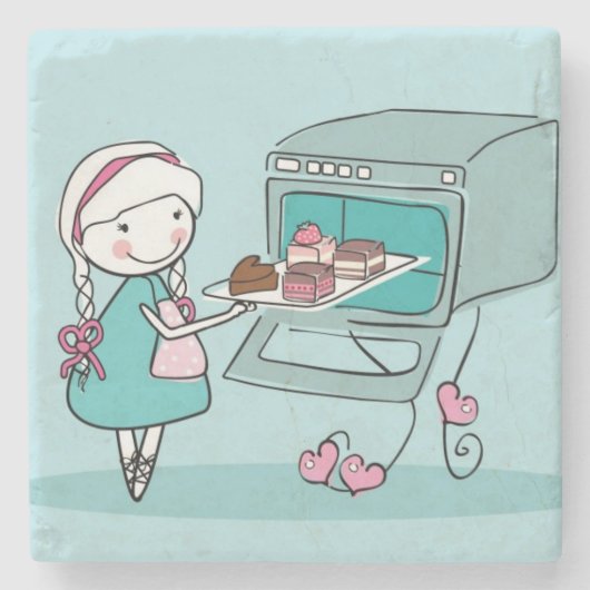 bakken stenen onderzetter (Voorkant)