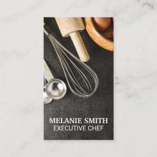 Bakken van ingrediënten en gereedschappen visitekaartje