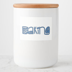 bakken voedselcontainer etiket
