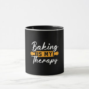Bakker bakken is mijn therapie bakkerij chef cake  mok