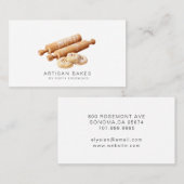 Bakker Bakkerij Gebak Chef Rolling Pins Visitekaartje (Voorkant / Achterkant)