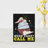 Bakker bakt cake cupcake cadeau  kaart (Gele Bloem)