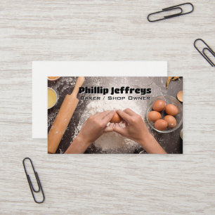 Bakker die wat brood bereidt visitekaartje