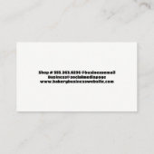 Bakker die wat brood bereidt visitekaartje (Achterkant)