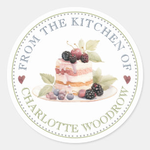 Bakker Gebak Chef Cake Dessert Label Sticker