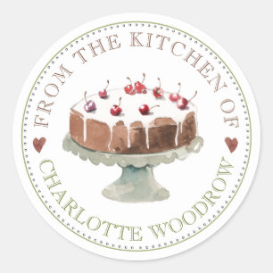 Bakker Gebak Chef Cake Voedsel Label Sticker